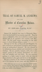 Trial of Samuel M. Andrews for the murder of Cornelius Holmes