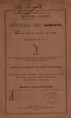 Surgical appliances of every description for resections of the shoulder, arm, elbow joint, and fore-arm: also for ununited fractures, arms, hands, and feet