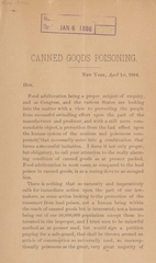 Canned goods poisoning