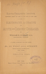 Electropathy, a curative in acute and chronic diseases
