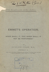 Emmet's operation: when shall it, and when shall it not, be performed?