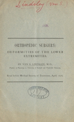 Orthopedic surgery: deformities of the lower extremities