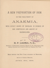 A new preparation of iron in the treatment of anaemia: with effect shown by increase in number of red corpuscles and amount of haemoglobin