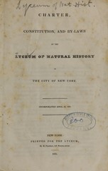 Charter, constitution, and by-laws of the Lyceum of Natural History: incorporated April 20, 1818