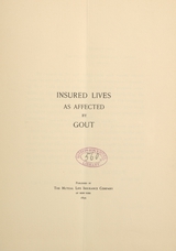 Insured lives as affected by gout