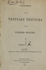 Catalogue of the tertiary testacea of the United States