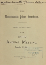 Report of proceedings at the third annual meeting, December 2d, 1892