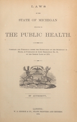 Laws of the State of Michigan relating to the public health