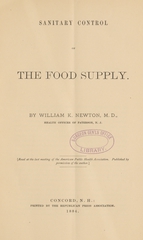 Sanitary control of the food supply