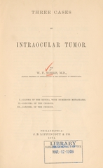 Three cases of intraocular tumor