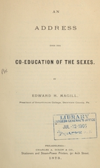 An address upon the co-education of the sexes