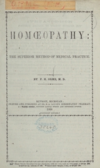Homoeopathy: the superior method of medical practice