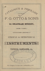 Catalogue and price-list of F.G. Otto & Sons