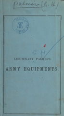 Lieutenant Palmer's army equipments