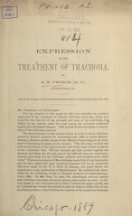 Expression in the treatment of trachoma