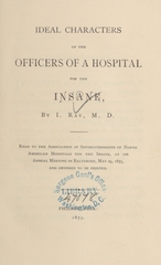 Ideal characters of the officers of a hospital for the insane