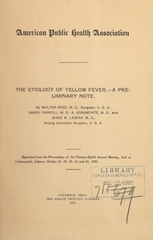 The etiology of yellow fever: a preliminary note
