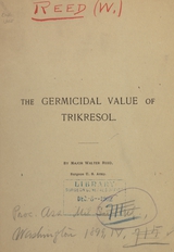 The germicidal value of trikresol