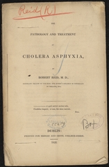 The pathology and treatment of cholera asphyxia