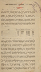 Vital statistics for the year 1879