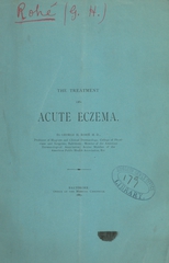 The treatment of acute eczema
