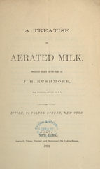 A treatise on aerated milk