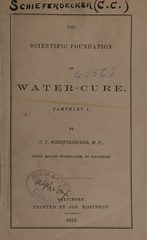 The scientific foundation of water-cure: pamphlet 1