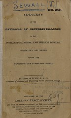 Address on the effects of intemperance on the intellectual, moral, and physical powers: originally delivered before the Washington City Temperance Society