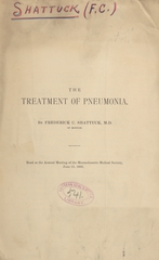 The treatment of pneumonia
