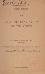 Some points on the physical examination of the chest