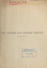 The thyroid and thyroid therapy