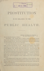 Prostitution in its relation to the public health