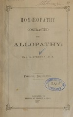 Homoeopathy contrasted with allopathy