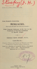 Some remarks concerning mercauro (mercuric bromide of gold and arsenic): with especial reference to its use in the treatment of neurotic conditions of specific origin