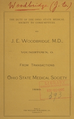 The duty of the Ohio State Medical Society to consumptives