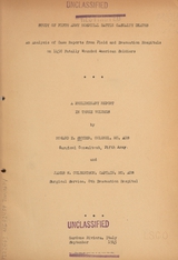 Study of Fifth Army hospital battle casualty deaths: an analysis of case reports from field and evacuation hospitals on 1450 fatally wounded American soldiers : a preliminary report in three volumes (Volume 2)