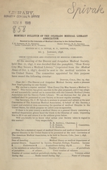 Union catalogue and statistics of medical libraries