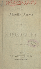 Allopathic opinions of homoeopathy