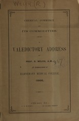 Chemical commerce and its commodities: a valedictory address