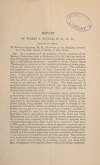 Report of Willis G. Tucker, M.D., Ph. D, analyst of drugs: to Woolsey Johnson, M.D., chairman of the Sanitary Committee of the State Board of Health of New York