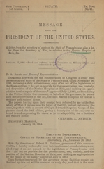 Message from the President of the United States, transmitting a letter from the secretary of state of the State of Pennsylvania: also a letter from the Secretary of War, in relation to the Marine Hospital at Erie, Pa