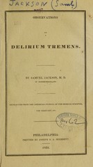 Observations on delirium tremens
