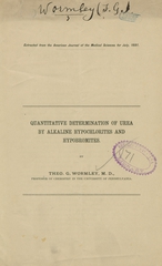 Quantitative determination of urea by alkaline hypochlorites and hypobromites