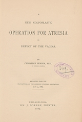A new kolpoplastic operation for atresia or defect of the vagina
