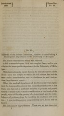 Report of the Select Committee, relative to establishing a Homeopathic Department in the University of Michigan