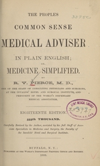 The people's common sense medical adviser in plain English or, Medicine simplified