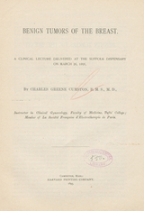 Benign tumors of the breast: a clinical lecture delivered at the Suffolk Dispensary on March 26, 1895