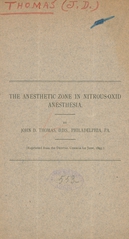 The anesthetic zone in nitrous-oxid anesthesia