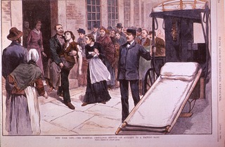 New York City.-The Hospital Ambulance Service-An Accident To A Factory-Hand