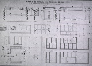 Material de Montana de 8 c/m Modelo de 1863: Caja A Para Herramientas y Herrages y B para Botiquin Equipages